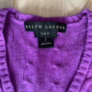 Ralph Lauren black label cashmere v neck sweater